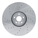 R1 16-25 BMW 740i Front & Rear Drilled & Slotted Silver Brake Rotor Set