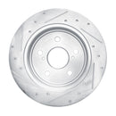 R1 15-25 Lexus ES250 Rear Right Drilled & Slotted Silver Brake Rotor
