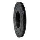 R1 98-15 Volkswagen Beetle Front Right Drilled & Slotted Black Brake Rotor