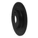 R1 17-20 Honda Civic Sedan Rear Right Drilled & Slotted Black Brake Rotor