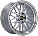 BBS LM 19x8.5 5x114.3 ET43 Diamond Silver Center Diamond Cut Lip Wheel -82mm PFS/Clip Required