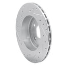 R1 1995-2006 Jaguar XJS Rear Right Drilled & Slotted Silver Brake Rotor