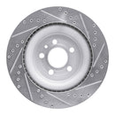 R1 13-19 Ford Taurus Front & Rear Drilled & Slotted Silver Brake Rotor Set