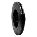 R1 04-10 BMW 650I Convertible Front Right Drilled & Slotted Black Brake Rotor
