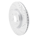 R1 08-17 Cadillac CTS Front Right Drilled & Slotted Silver Brake Rotor