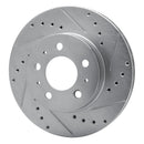 R1 95-97 Ford Crown Victoria Front Drilled & Slotted Silver Brake Rotor Set