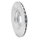 R1 05-11 Audi A6 Quattro Rear Left Drilled & Slotted Silver Brake Rotor