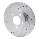 R1 93-97 Ford Thunderbird Front & Rear Drilled & Slotted Silver Brake Rotor Set