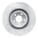 R1 22-25 Ford Maverick Front Left Drilled & Slotted Silver Brake Rotor