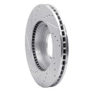 R1 07-09 Kia SORENTO Front Right Drilled & Slotted Silver Brake Rotor