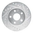 R1 80-89 Buick SKYLARK Front Right Drilled & Slotted Silver Brake Rotor