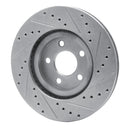 R1 01-10 Chrysler PT Cruiser Front Left Drilled & Slotted Silver Brake Rotor