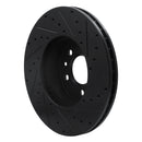 R1 98-02 Ford Crown Victoria Front Left Drilled & Slotted Black Brake Rotor