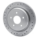 R1 05-13 Cadillac XLR Front & Rear Drilled & Slotted Silver Brake Rotor Set