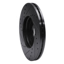 R1 05-12 Ford Ecosport (Mexico) Front Right Drilled & Slotted Black Brake Rotor
