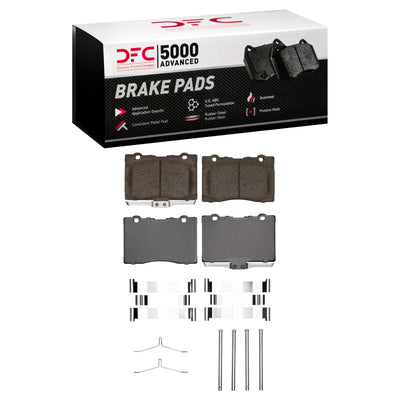 DFC 05-12 Acura RL Front 5000 Advanced Low Metallic Brake Pads and Hardware Kit