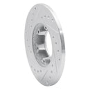 R1 71-83 Renault Lecar Front Right Rear Right Drilled & Slotted Silver Brake Rotor