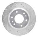 R1 02-05 Buick Rainier Front Right Drilled & Slotted Silver Brake Rotor