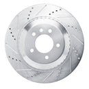 R1 20-24 Land Rover Defender 90 Rear Left Drilled & Slotted Silver Brake Rotor