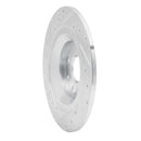 R1 01-05 Mazda Miata Rear Right Drilled & Slotted Silver Brake Rotor