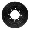 R1 99-99 Ford F-250 4WD (Super Duty) Front Left Drilled & Slotted Black Brake Rotor