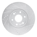 R1 19-25 Cadillac Escalade ESV Front & Rear Drilled & Slotted Silver Brake Rotor Set