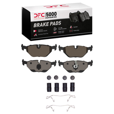 DFC 99-10 Saab 9-5 Rear 5000 Advanced Low Metallic Brake Pads and Hardware Kit