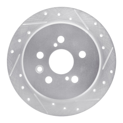 R1 94-95 Toyota Celica Rear Right Drilled & Slotted Silver Brake Rotor