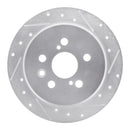 R1 94-95 Toyota Celica Rear Right Drilled & Slotted Silver Brake Rotor