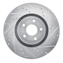 R1 14-19 Ford Focus Front Drilled & Slotted Silver Brake Rotor Set
