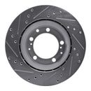 R1 87-97 Porsche 944 Turbo Rear Right Drilled & Slotted Silver Brake Rotor