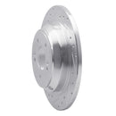 R1 09-20 Genesis G80 Rear Left Drilled & Slotted Silver Brake Rotor