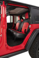 PRP 2018+ Jeep Wrangler JLU/4 door Rear Bench Cover with Cloth Interior - Black/Red