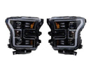 Raxiom 15-17 Ford F-150 G3 Projector Headlights w/ LED Accent- Black Housing (Clear Lens)