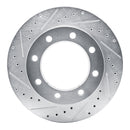 R1 77-00 Chevrolet V30 & V3500 Pickup Front Left Drilled & Slotted Silver Brake Rotor