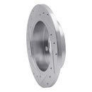 R1 94-04 Ford Mustang Rear Right Drilled & Slotted Silver Brake Rotor