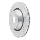 R1 08-15 Audi TT Quattro RS Rear Left Drilled & Slotted Silver Brake Rotor