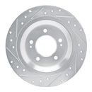 R1 21-25 Hyundai Tucson Front & Rear Drilled & Slotted Silver Brake Rotor Set