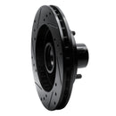 R1 1982-1995 Buick Regal Front Right Drilled & Slotted Black Brake Rotor