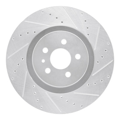 R1 15-21 Ford Fusion Front Right Drilled & Slotted Silver Brake Rotor