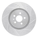 R1 15-20 Ford Edge Front & Rear Drilled & Slotted Silver Brake Rotor Set