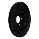 R1 20-25 Ford BRONCO Sport Front Left Drilled & Slotted Black Brake Rotor