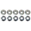 Moroso Zinc Serrated Flange Nuts - M8 X 1.25 (10 Pack)