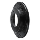 R1 91-98 Chevrolet Tracker Front Right Drilled & Slotted Black Brake Rotor