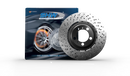SHW 2003 Audi RS6 4.2L Left Rear Cross-Drilled Lightweight Brake Rotor (4B3615601C)