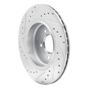 R1 95-03 BMW 750IL Rear Right Drilled & Slotted Silver Brake Rotor