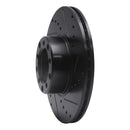 R1 72-80 Mercedes-Benz 280SEL Front Right Drilled & Slotted Black Brake Rotor