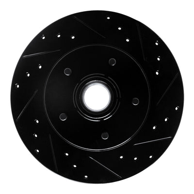 R1 91-96 Buick Roadmaster Front Right Drilled & Slotted Black Brake Rotor