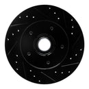 R1 91-96 Buick Roadmaster Front Right Drilled & Slotted Black Brake Rotor