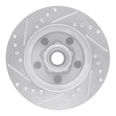 R1 1967-1974 Buick GS 400 Front Right Drilled & Slotted Silver Brake Rotor